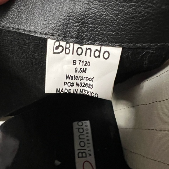 Blondo Que Waterproof Snakeskin Print Leather Block Heel Booties New! Size 9.5 - Picture 11 of 11